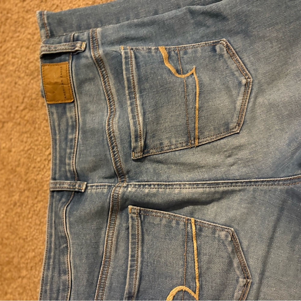 American Eagle Outfitters Light Blue high rise next level stretch jegging
